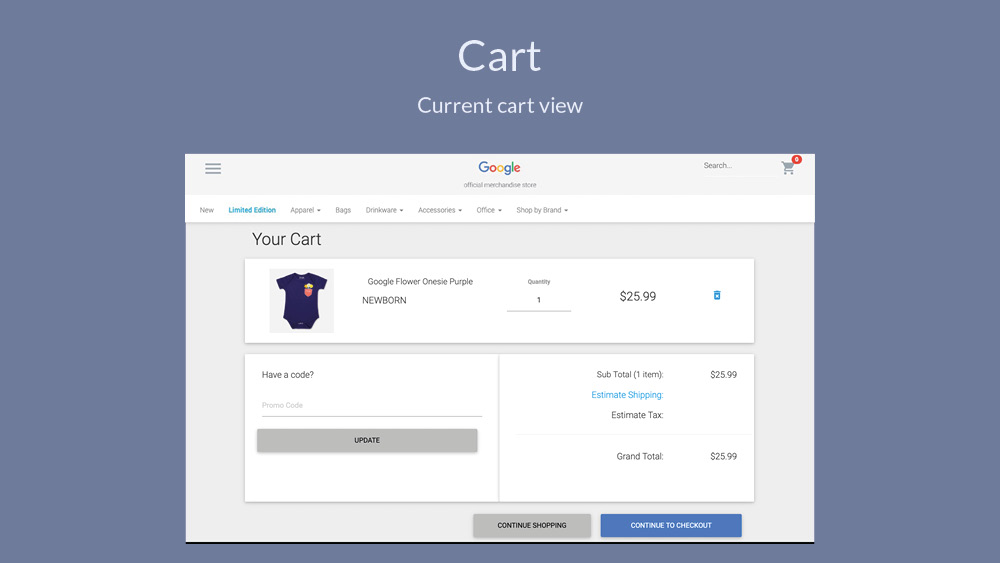 Image of the current shopping cart.